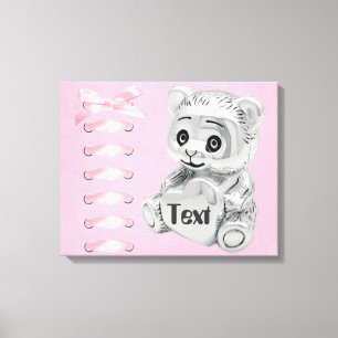 Personalise Baby Girl Wall Wrapped Canvas