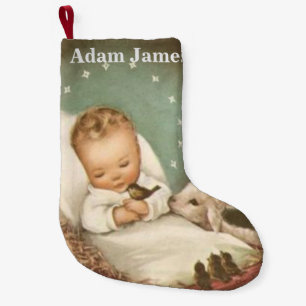 Personalise Baby Jesus Small Christmas Stocking