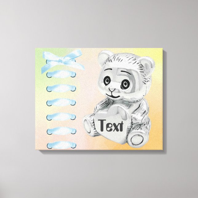 Personalise Baby Wall Wrapped Canvas (Front)