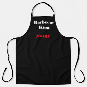 Personalise Barbecue King Black  Apron