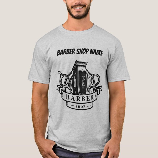 Personalise Barber T-Shirt (Front)