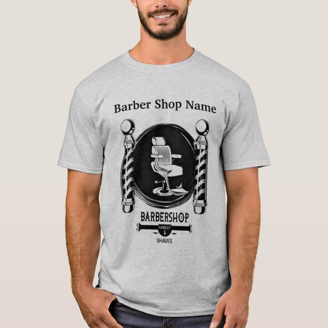 Personalise Barber T-Shirt (Front)