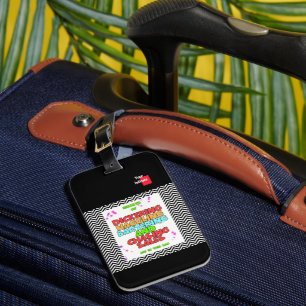 Personalise Bartering + Chasing Sales Black  Luggage Tag