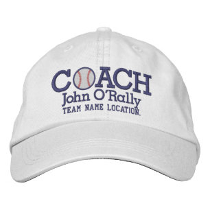 Personalise Baseball Coach Cap Name n Team