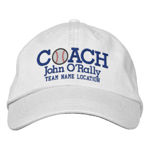 Personalise Baseball Coach Cap Name  n Team
