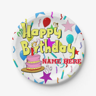 Personalise Bday Paper Plate