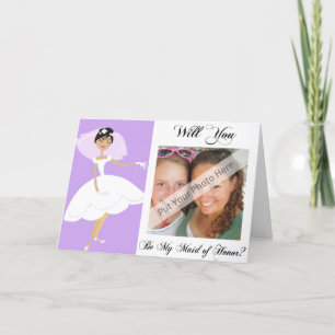 Personalise Be My Maid of Honour Photo Invitation