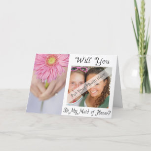 Personalise Be My Maid of Honour Photo Invitation
