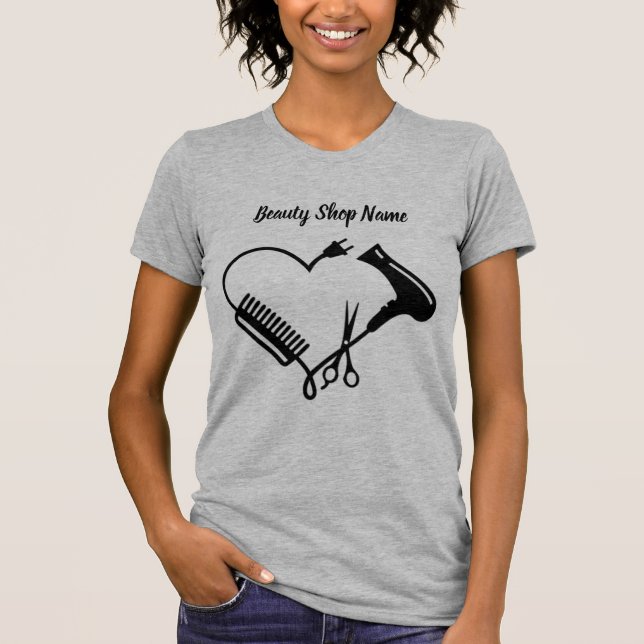 Personalise Beautician T-Shirt (Front)