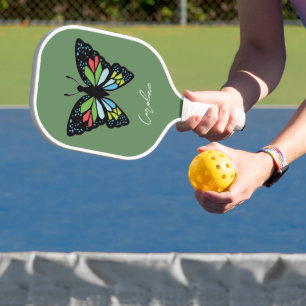 Personalise Beautiful Butterfly with Colourful Win Pickleball Paddle
