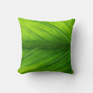 Personalise Beautiful Green Leaf Cushion