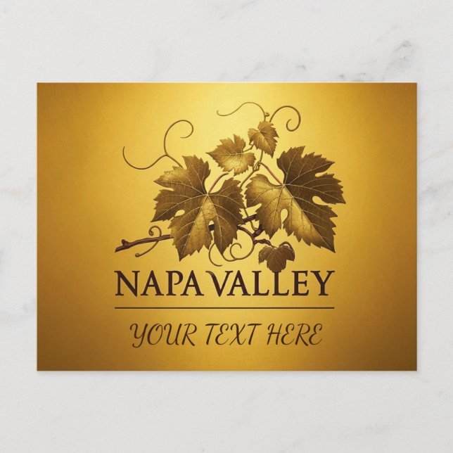 Personalise Beautiful Invitation Napa Valley Postcard (Front)