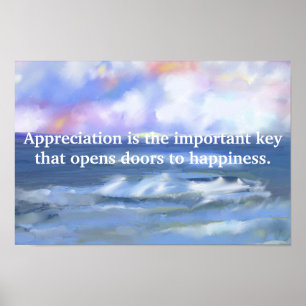 Personalise Beautiful Waterscape Quote Painting Poster