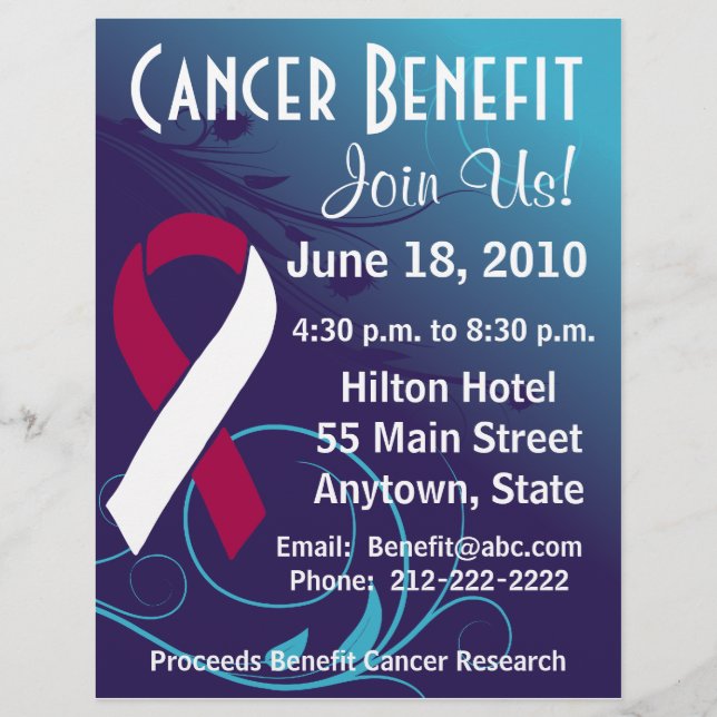 Personalise Benefit  - Head and Neck Cancer Flyer (Front)