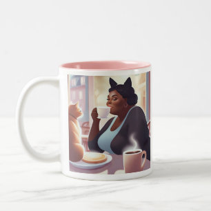 Personalise Best Cat Mum Ever  Two-Tone Coffee Mug