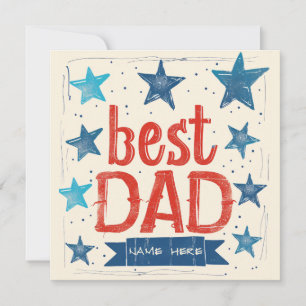 Personalise Best Dad Holiday Card