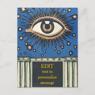 Personalise Big Eye, change text Postcard