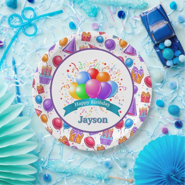 Personalise Birthday Celebration Paper Plate (Party)