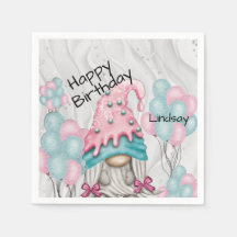 Personalise Birthday Gnome Girl Ballons