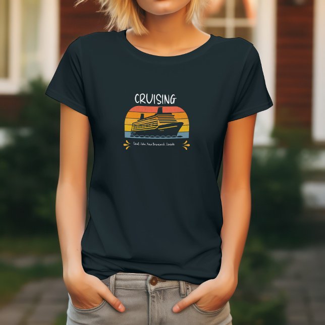 Personalise  Black Family Cruise  Vacation T-Shirt (Creator Uploaded)