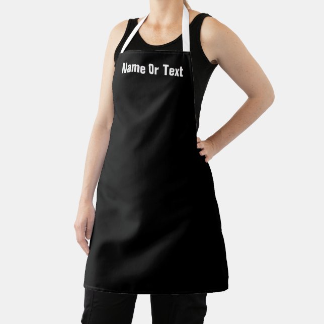 Personalise Black Kitchen Chef Baker Caterer  Apron (Insitu)