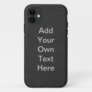Personalise Black Leather Case-Mate iPhone Case