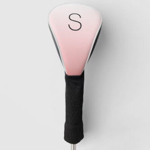 Personalise Black Monogram on Peach Gradation Golf Head Cover