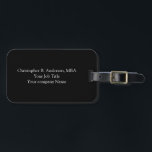 Personalise Black White Minimalist Professional  Luggage Tag<br><div class="desc">A black and white professional minimalist luggage tag for the business traveller.  Simple and professional.  Add up to 5 lines of text.</div>