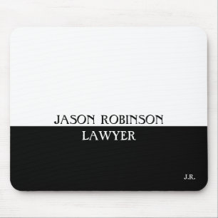 Personalise black-white mouse pad