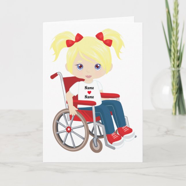 Personalise Blank Blonde Girl Card (Front)