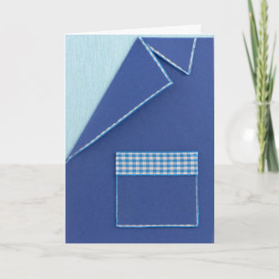 Personalise blue Birthday blazer Card