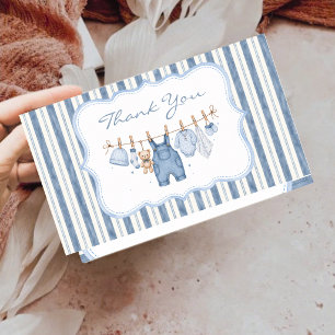 Personalise Blue Jean Baby Western Denim Thank You