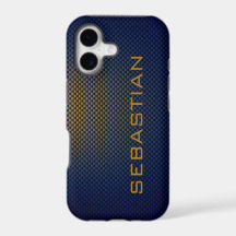 Personalise Blue Ochre carbon fibre patterned