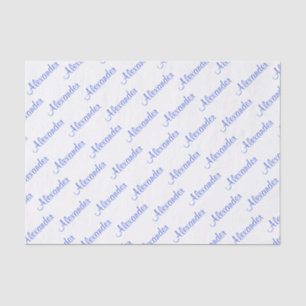 Personalise: Boy's Name Blue Birthday Party Theme Tissue Paper