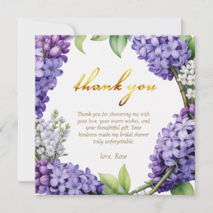 Personalise Bridal Shower Blue Hydrangea  Thank You Card