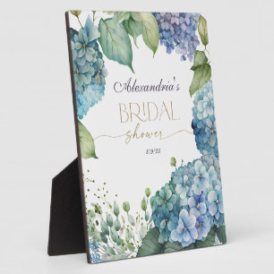 Personalise Bridal Shower Blue Hydrangeas Plaque