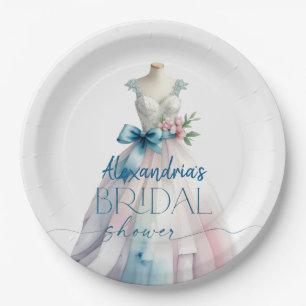 Personalise Bridal Shower Dress  Paper Plate