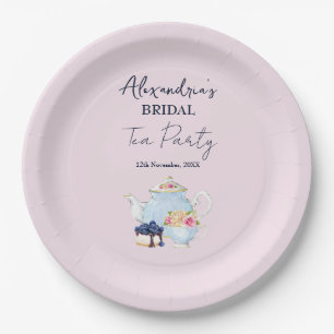 Personalise Bridal Shower Tea Party Paper Plate