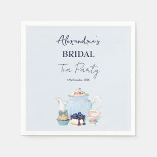 Personalise Bridal Shower Tea Party Paper Plate Napkin