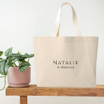 Personalise Bridesmaid Gift Maid of Honour Proposa Large Tote Bag<br><div class="desc">A "Personalised Bridesmaid Gift Maid of Honour Proposal Large Tote Bag" is a fantastic idea for expressing your gratitude and love to your bridal party members. Whether you're looking for bridesmaid proposal ideas or need a thoughtful matron of honour gift, these custom tote bags are versatile and heartfelt. These large...</div>