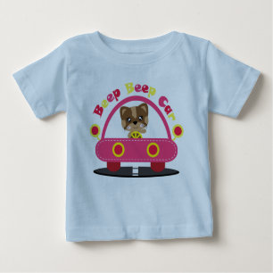 Personalise Bright Headlights Beep Beep Look Out Baby T-Shirt