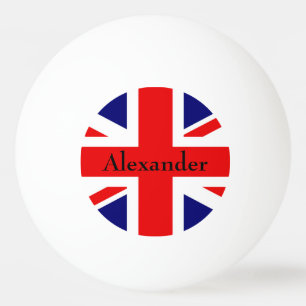 Personalise British flag Ping Pong Ball