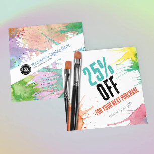 Personalise Business   Art Supplies Discount Card