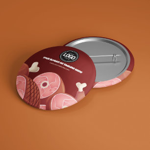 Personalise Business Butcher Shop 6 Cm Round Badge