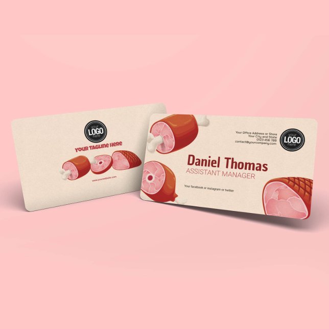 Personalise Business | Butcher Shop Business Card (Creator Uploaded)