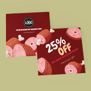 Personalise Business   Butcher Shop Discount Card