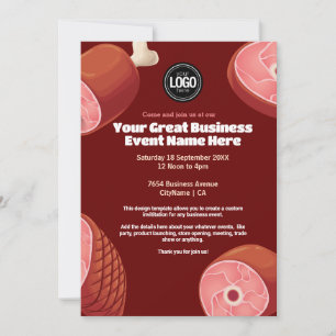 Personalise Business Butcher Shop Invitation