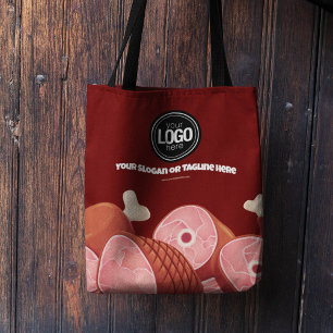 Personalise Business Butcher Shop Tote Bag