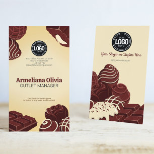 Personalise Business Logo Chocolate Company Card