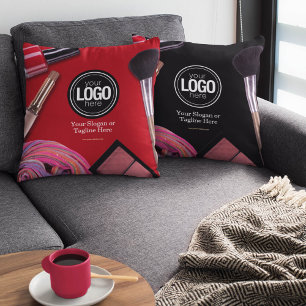 Personalise Business   Modern Makeup Company Cushion
